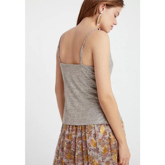 Anthropologie Silver Shimmer Cami Tank Top Size 3X - Picture 4 of 11